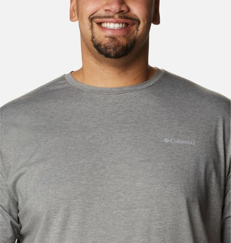 Men's Columbia Sun Trek Short Sleeve T Shirts Grey | Plus Size CA-R1C05